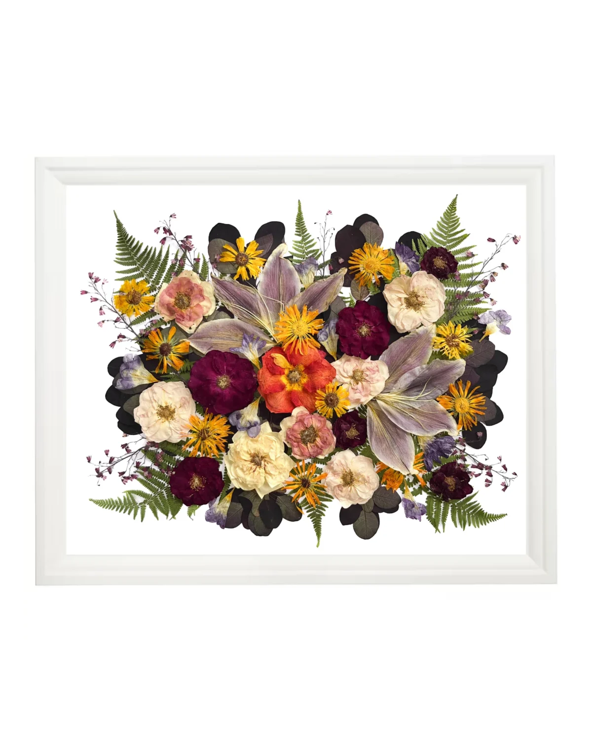 Préselt esküvői csokor