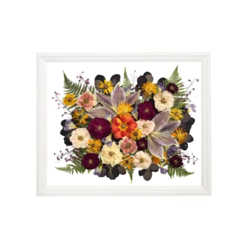 Préselt esküvői csokor