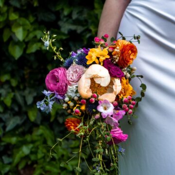 Esküvői csokor előtte